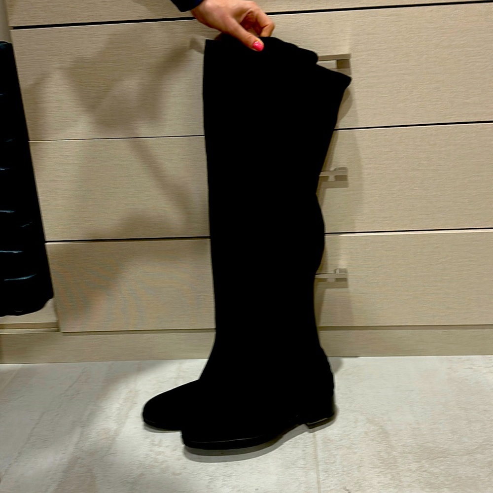 Tory Burch over the knee suede flat boots